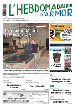 L'Hebdomadaire d'Armor n°3712 du samedi 6 septembre 2025