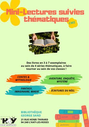Mini Lectures Suivies thématiques Cm2 2025-2026