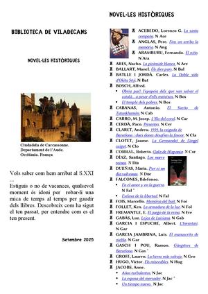 Novel·la Històrica 2025