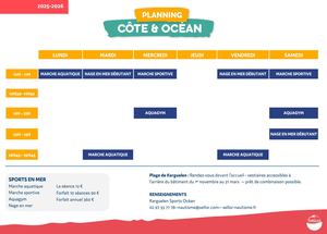 Planning Sports en mer