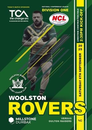 2025 Woolston Rovers Brochure Oulton Raiders 06092025