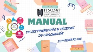 Manual De Técnicas Y Instrumentos De Evaluación