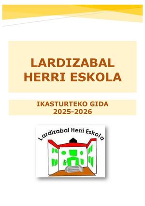 Ikasturte Hasierako Gida 2025 2026 EUSKARAZ