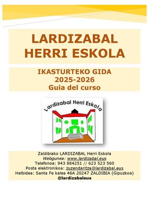 Ikasturte Hasierako Gida 2025 2026 ELEBIDUNA