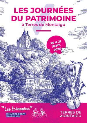 Dépliant Journées du Patrimoine à Terres de Montaigu - 20 et 21 septembre 2025