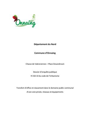 Dossier D'enquête Publique