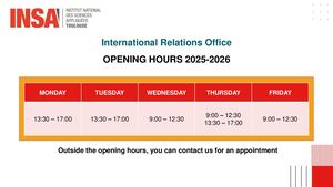 Affiche Opening Hours 25 26