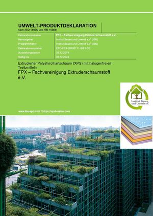 Umwelt Produktdeklaration XPS