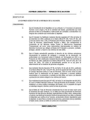 Ley Contra Trata De Personas