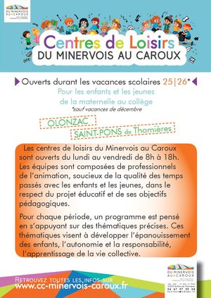 Centres de Loisirs 25|26 Flyer