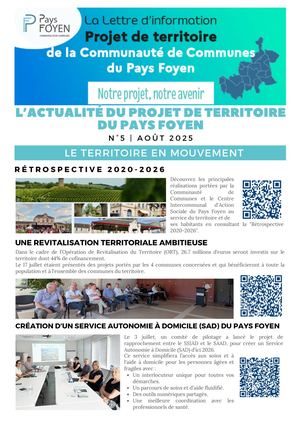 L’actualité Du Projet De Territoire N5 Du Pays Foyen