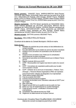 2025 06 26 Cr Conseil Municipal