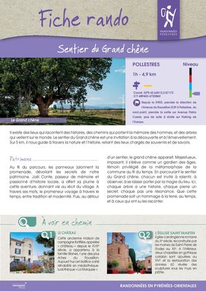 Pollestres - Sentier du Grand Chêne