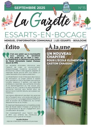Essarts En Bocage La Gazette Septembre 2025