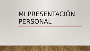 Mi Presentación Personal