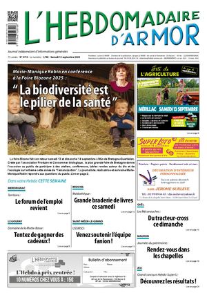 L'Hebdomadaire d'Armor n°3713 du samedi 13 septembre 2025