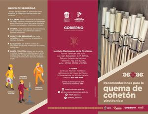 Recomendaciones para la quema de cohetón