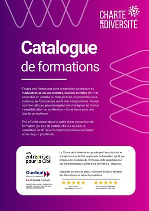 Catalogue de formation - Charte de la diversité