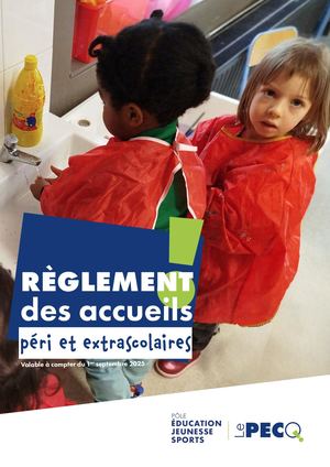 Règlement des accueils péri et extrascolaires 2025