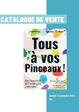 Tous à vos pinceaux ! - Catalogue de vente 2025