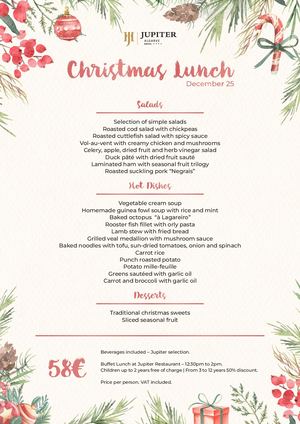 Menu Christmas Lunch | Jupiter Algarve Hotel