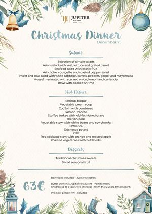 Menu Christmas Dinner | Jupiter Algarve Hotel