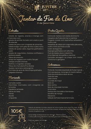 Menu Réveillon 25/26 | Jupiter Lisboa Hotel