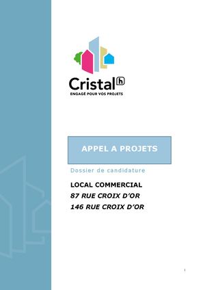 rue Croix d'Or - Dossier De Candidature