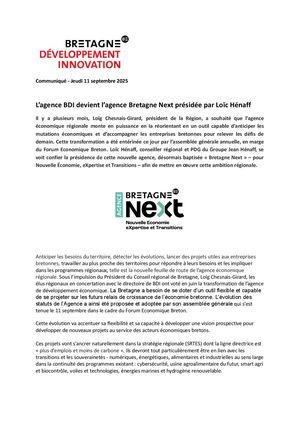 BDI devient Agence Bretagne Next - AG du 11/09/2025