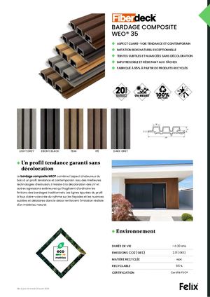 Fiberdeck - Bardage Weo 35 - Guide Technique