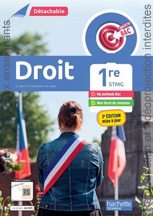Objectif Bac Droit 1re STMG (détachable) - Éd. 2025