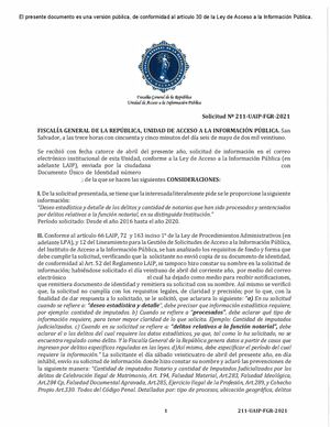 Resolución 211 Uaip Fgr 2021