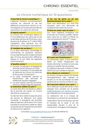 Le chrono numérique en 10 questions