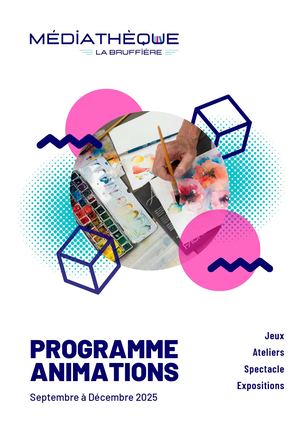 Programme Médiathèque - Sept Déc 2025 - La Bruffière