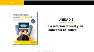 Unidad 5 IPE I La Relación Laboral y el Convenio Colectivo