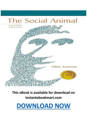 The Social Animal 12th Edition Pdf