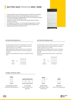 B Box High Voltage Technical Sheet
