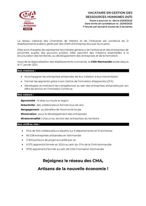 Offre Vacataire En Gestion Des Ressources Humaines Coutances 2025