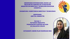 Portafolio Digital Organizacion Y Gestion Del Aula En La Educacion Infantil