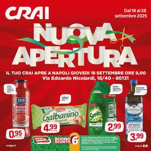 Volantino Crai Napoli Nicolardi dal 18 al 28 settembre