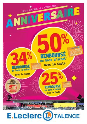 Leclerc Talence Anniversaire 2025