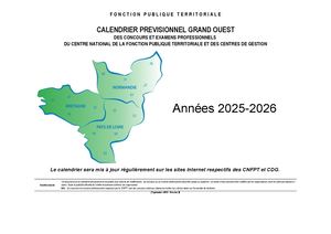 Calendrier des concours Grand Ouest 2025 2026