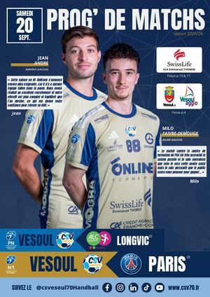 20 sept. 2025 Soirée Prénat M + N1M Programme des matchs