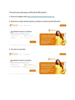 Nuevo Instructivo Para Descargar Certificado De Arl Positiva