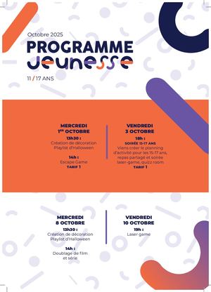 Programme Jeunesse Vac Octobre