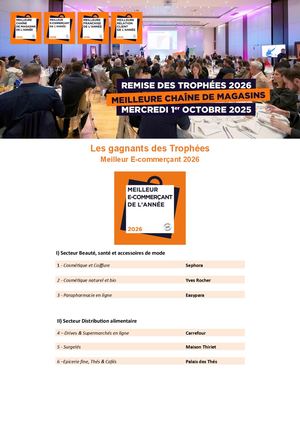 Les Gagnants MEA 2026