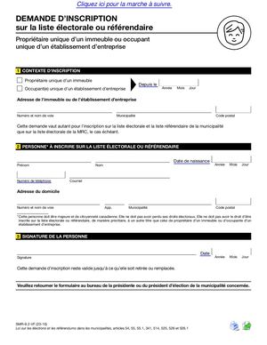 SMR-9.2 - Demande inscription propriétaire unique
