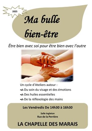 Flyer Ma Bulle Bien êTre Oct Déc La Chapelle Des Marais 25