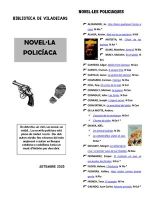 Novel·la Policiaca 2025