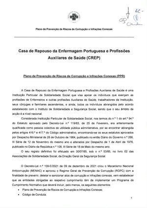 Plano de Prevenção de RCIC